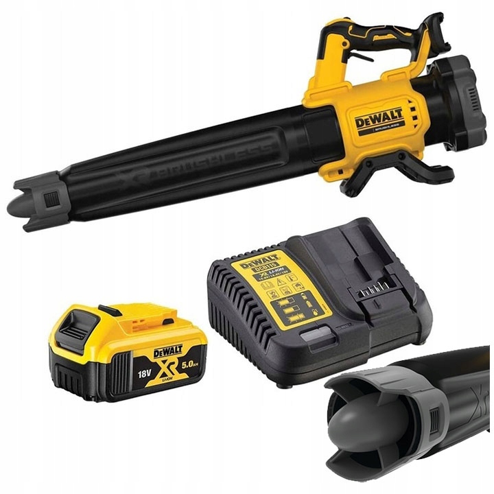 Fúkač s tryskou Turbo je súčasťou balenia s akumulátorom a nabíjačkou Dewalt