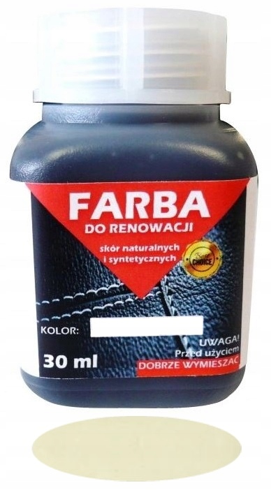 

Renowacja Skóry Tapicerki Farba Kremowy 30ml