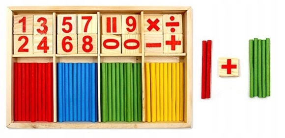 LICZYDŁO DREWNIANE PATYCZKI UKŁADANKA Z CYFERKAMI