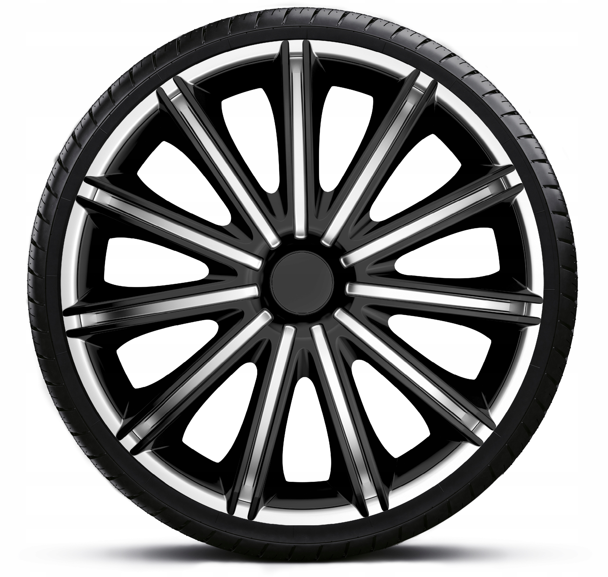 4x poklice 17 palců Nero Silver Black