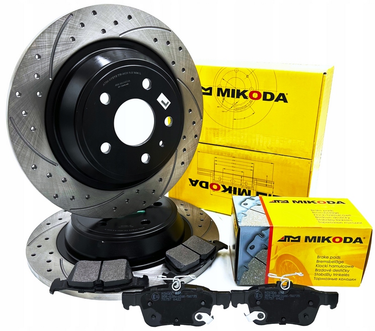 2529 - Диски + колодки MIKODA GT Fiat FREEMONT задняя 328mm