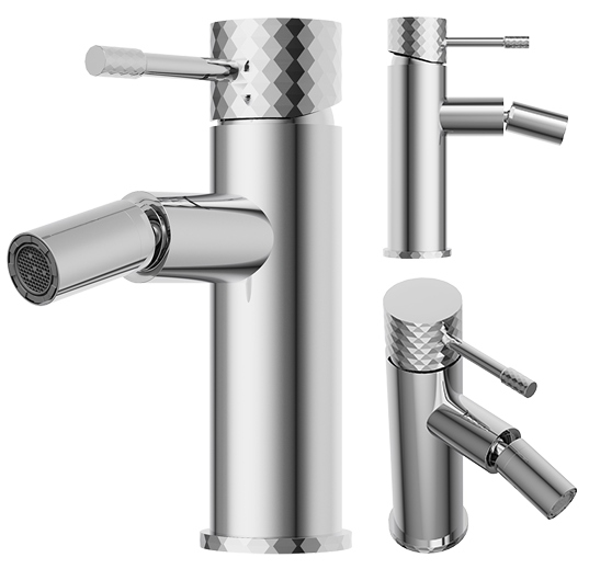 Jednopáková bidetová batéria stojaca na kohútik, pohyblivý bidet Glami, chróm