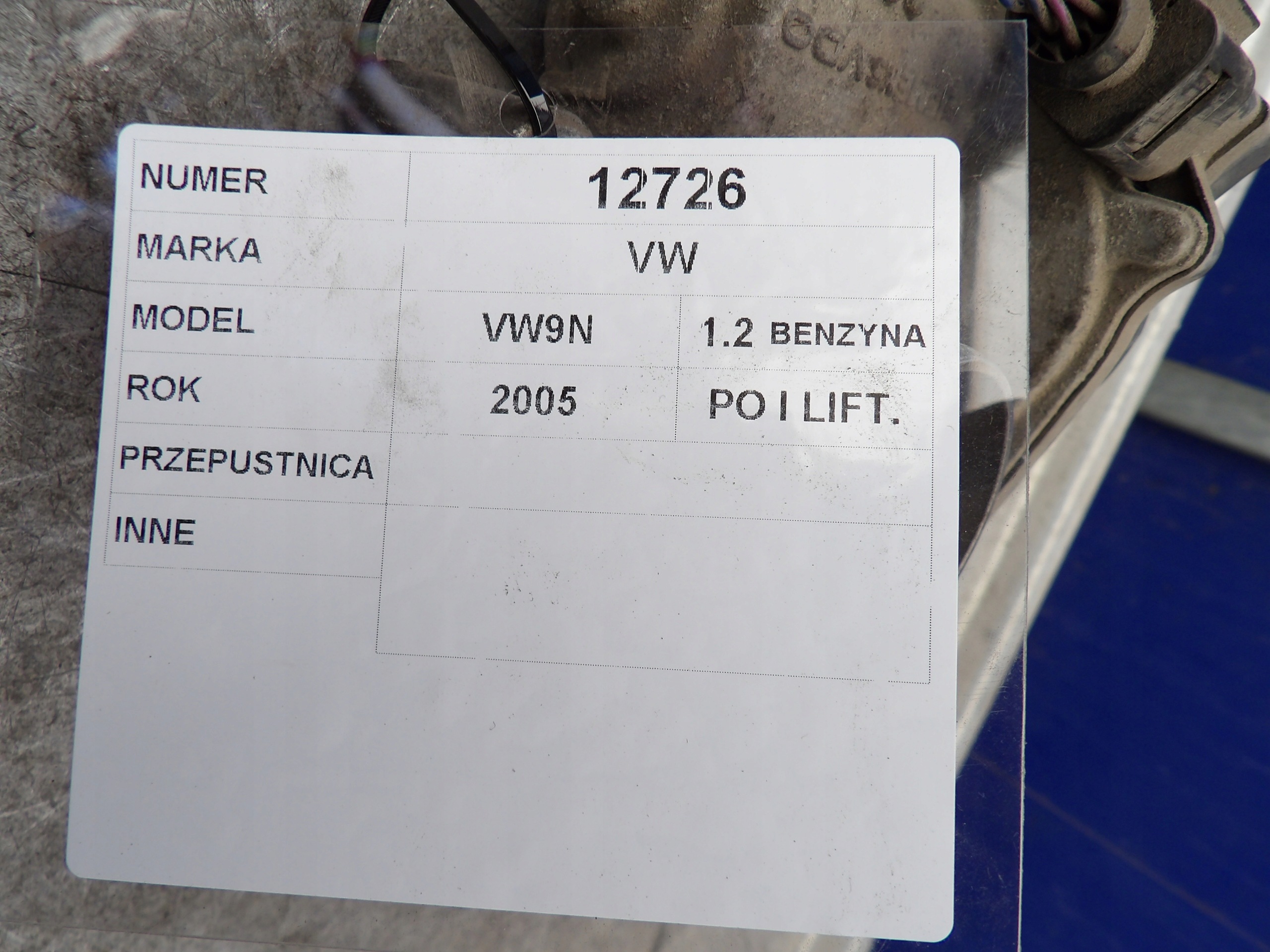 VW Polo 9N 1,2 throttle flap