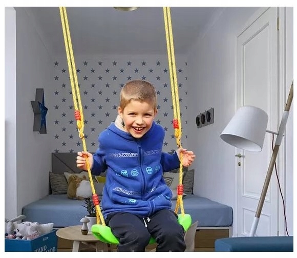 HUŚTAWKA OGRODOWA DLA DZIECI ŁAWECZKA DESKA MOCNA Wysokość produktu 11 cm