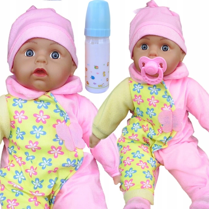 

Lalka Bobas 45CM Jak Żywa Smoczek Mówi Śpiewa Róż