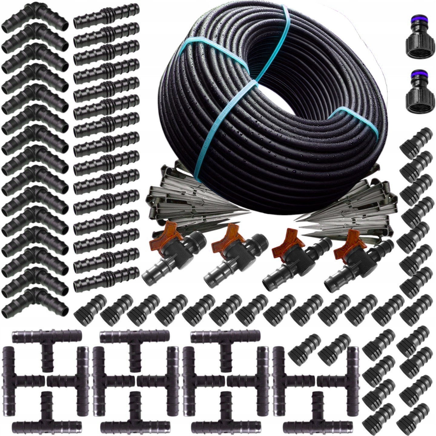 100M Linia Kroplująca Z Kompensacją Nawodnienie Kroplekowe Wąż SET4 100