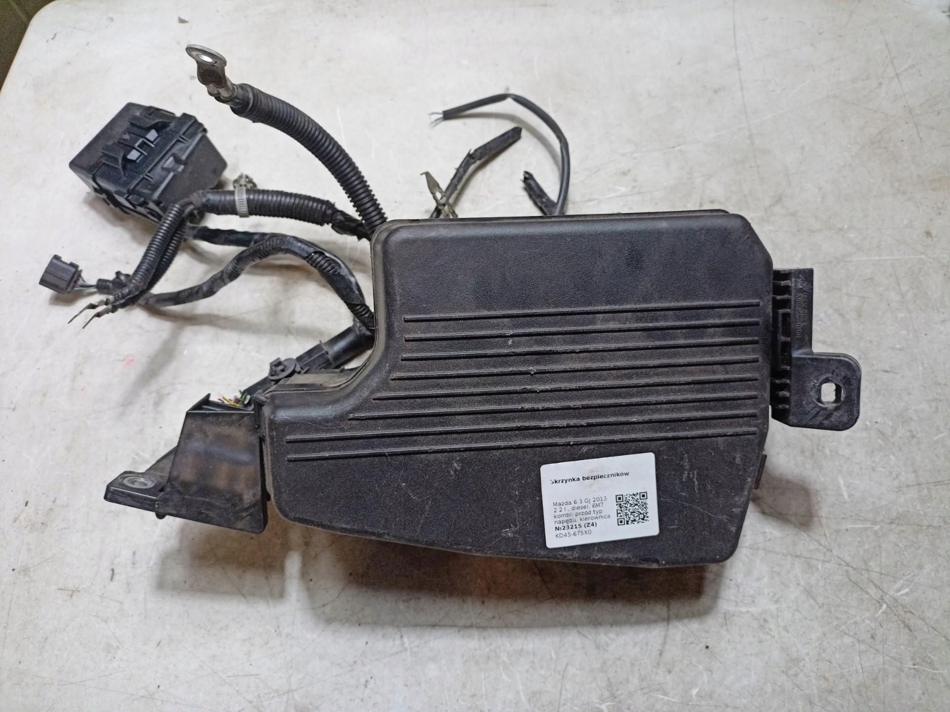 Module fusibles Mazda 6 3 GJ 2013 KD45-675X0