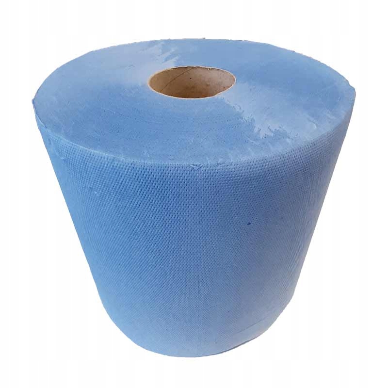 Priemyselný celulózový čistiaci prostriedok 3-vrstvový modrý na rolke 1000ks 8kg