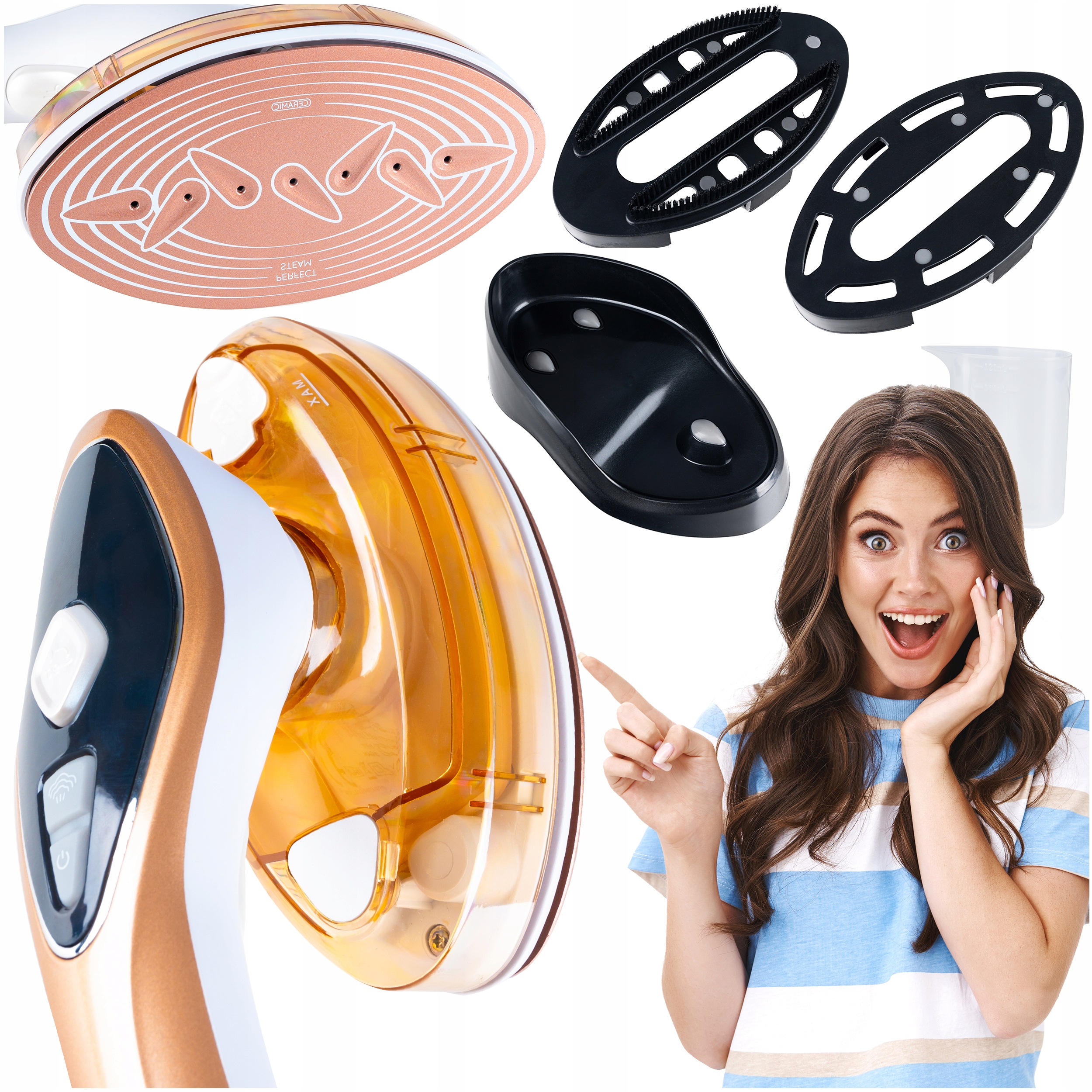 

Parownica Steamer Do Ubrań Żelazko Parowe 2w1