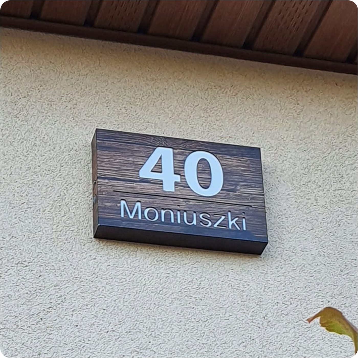 Podświetlany numer domu tabliczka tablica adresowa adres KML LED 30x20 Wysokość produktu 20 cm