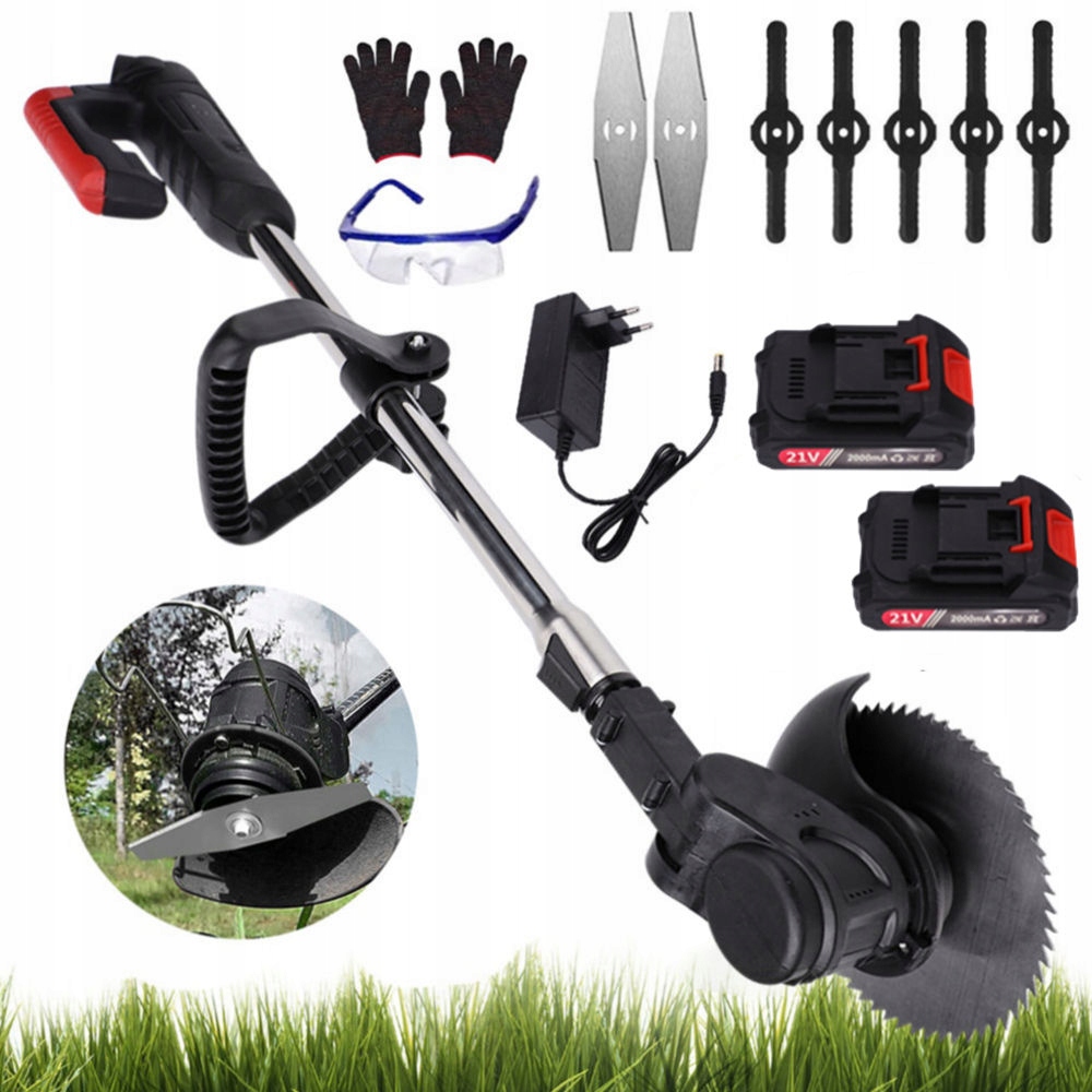 Aku Vyžínač Elektrická Křovinořez Křovinořez Na Trávy 21V 2x Aku
