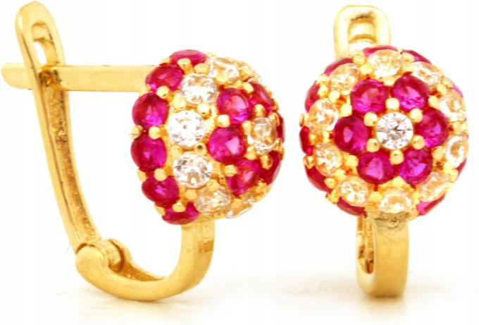 Zlaté náušnice 585 s růžovými zirkony jsou elegantní jako dárek