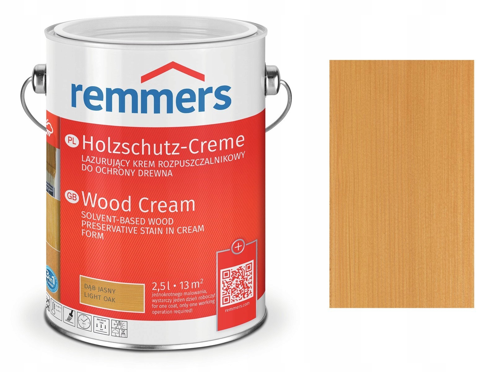 Krem Holzschutz-Creme Remmers dąb jasny 2,5 L Krem Impregnujący Do Drewna