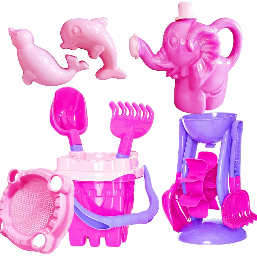 

Duże Wiaderko Zamek Młynek Sitko Konewka Foremki