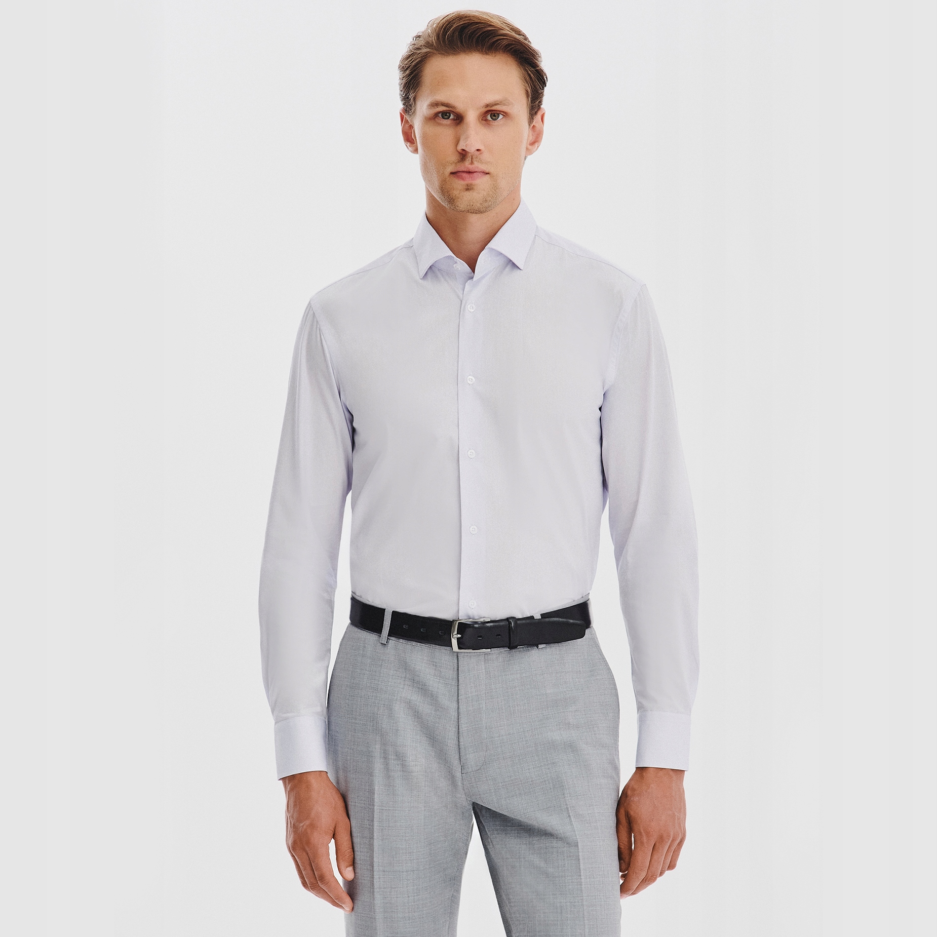Modrá pánská bavlněná košile Slim Fit Pako Lorente vel 45-46/164-170