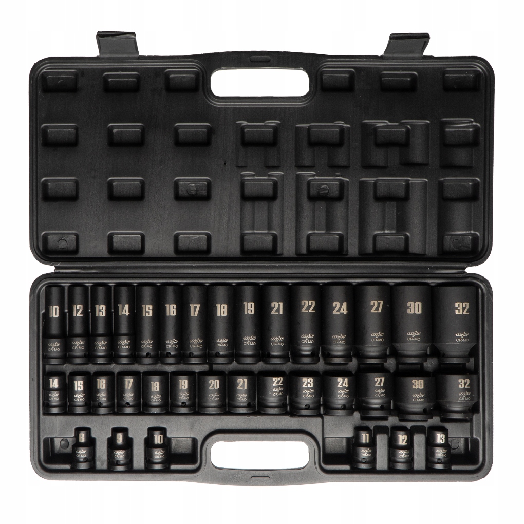 Sada úderových nástavcov 1/2 dlhé krátke 35 Ks 6-hranné 8-32