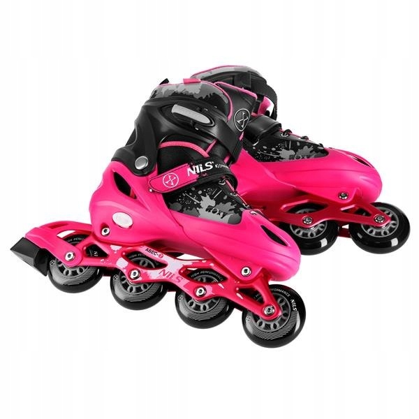 NA18137A Róžové Brusle 2V1 Bruslí vel. M (35-38) Nils Extreme