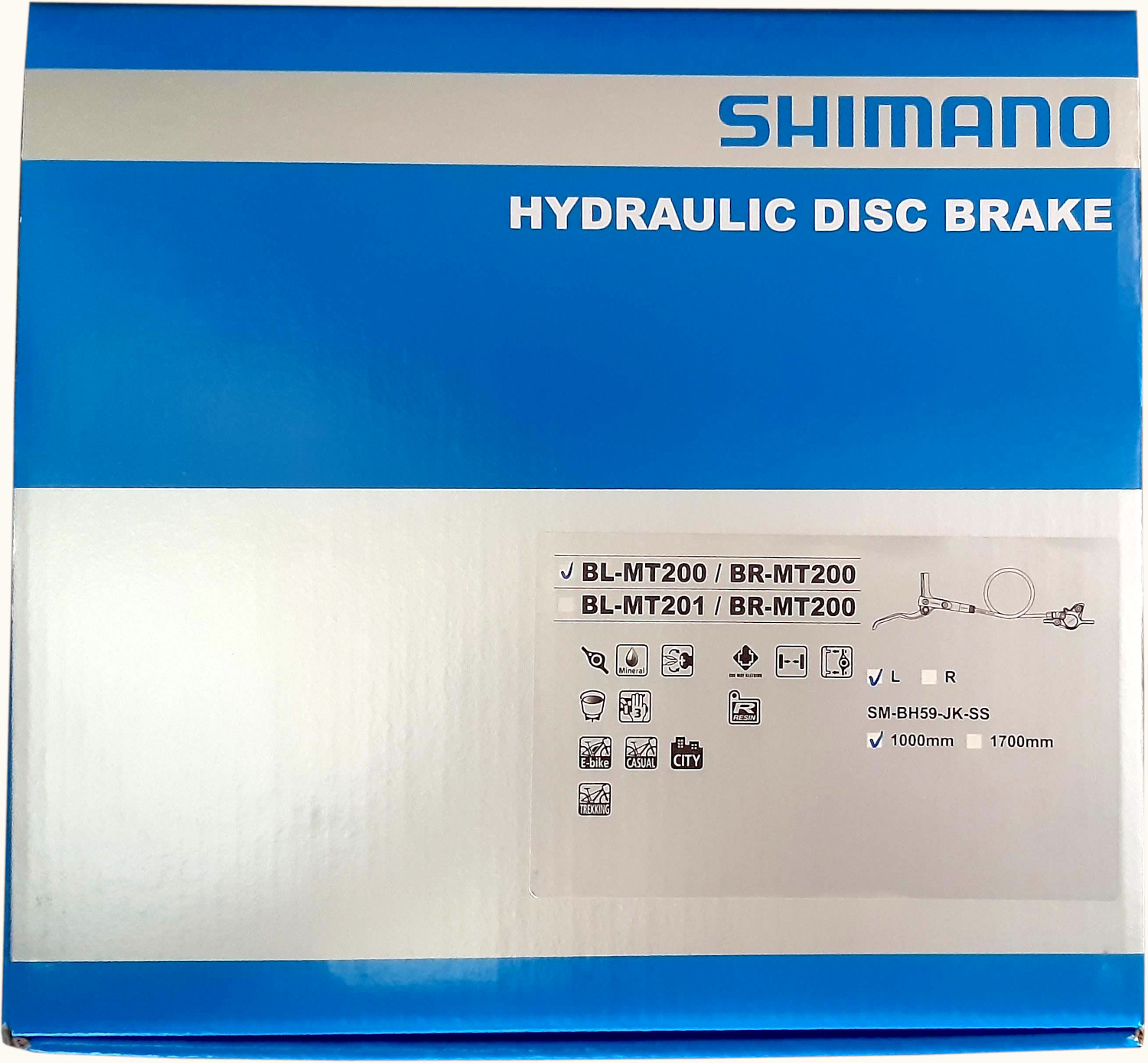 Zestaw hamulec tarczowy przód MT200 1000mm okł żyw Box