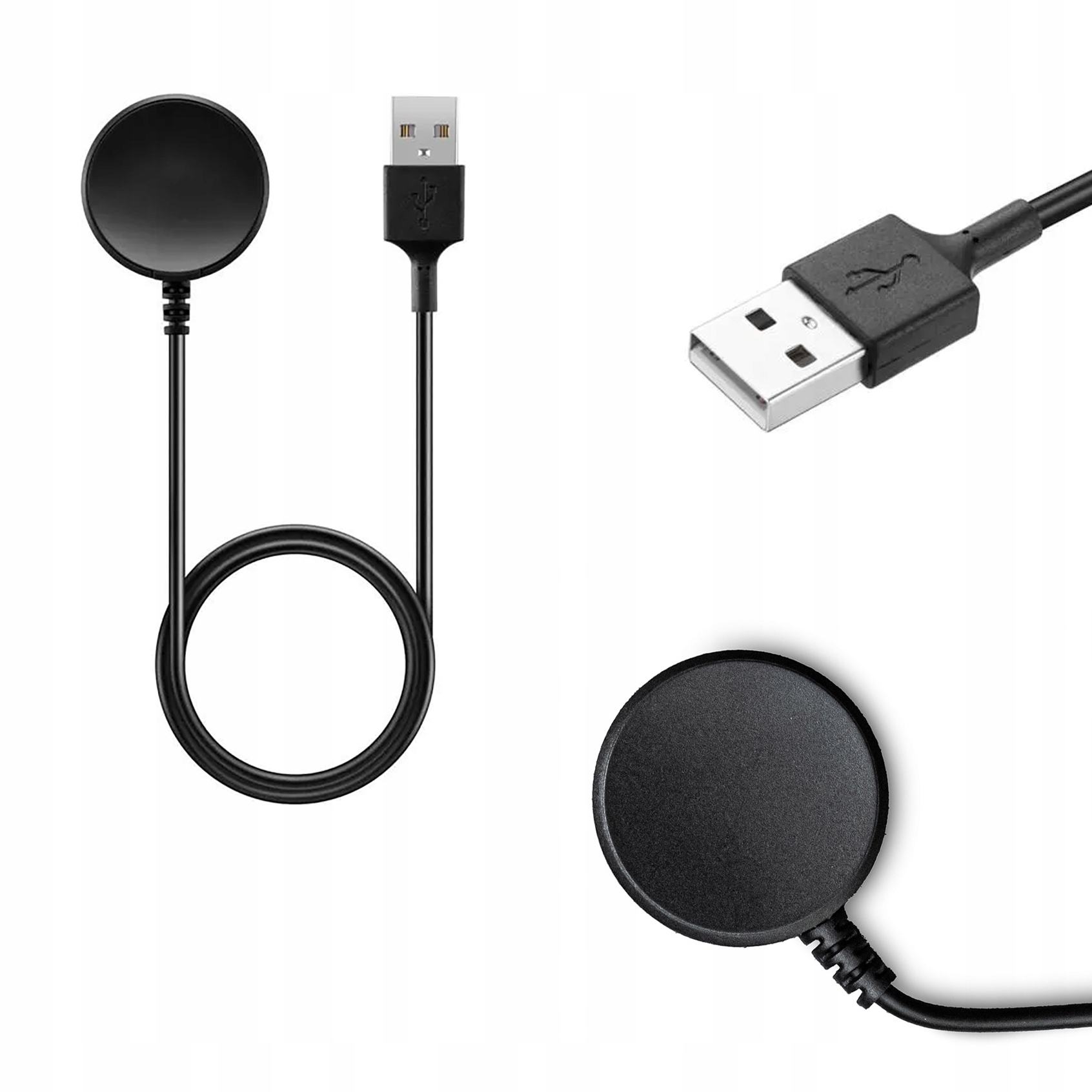 ŁADOWARKA INDUKCYJNA MAGNETYCZNA USB-A DO SAMSUNG GALAXY WATCH CZARNA