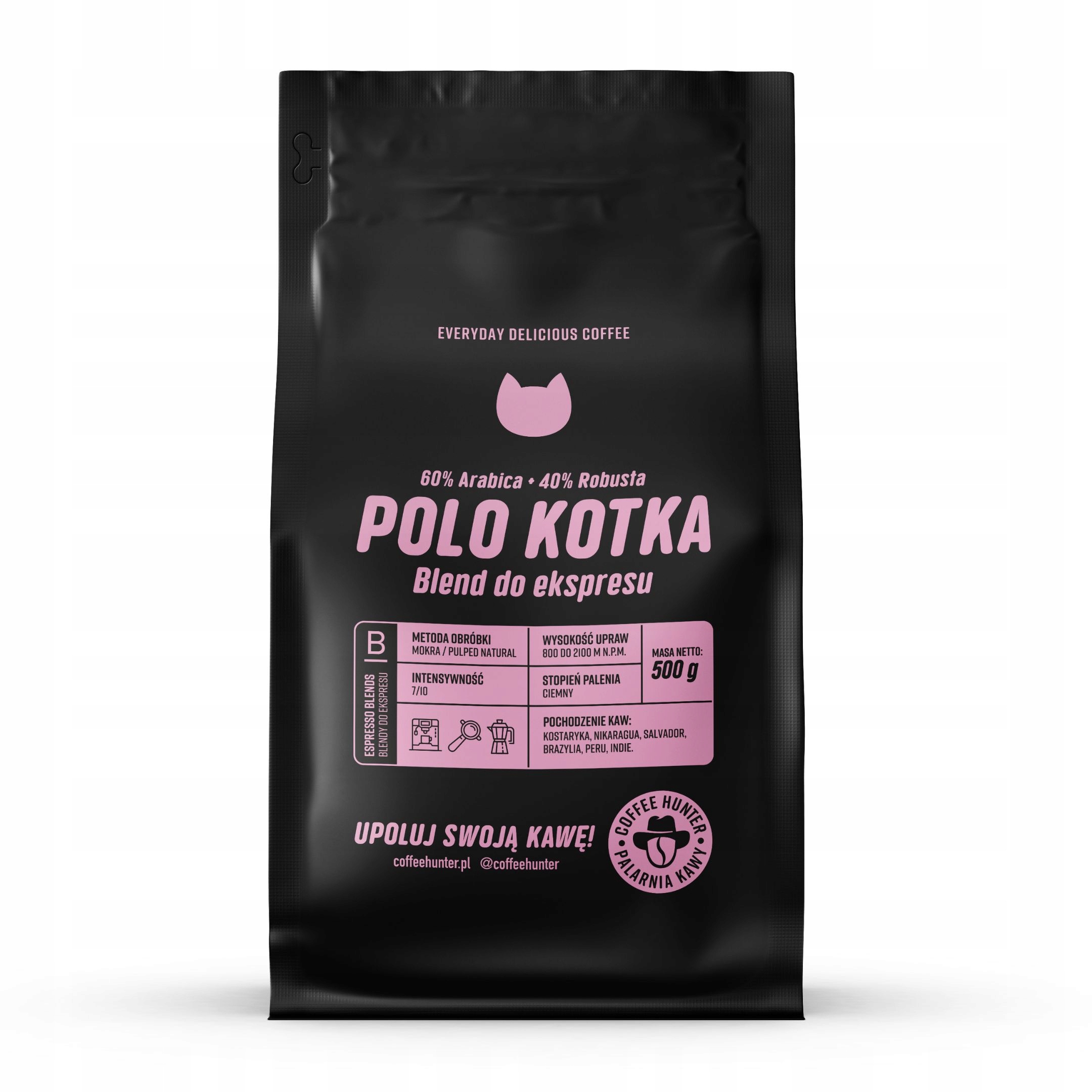 Levně Coffee Hunter Polo Kočka káva 500 g