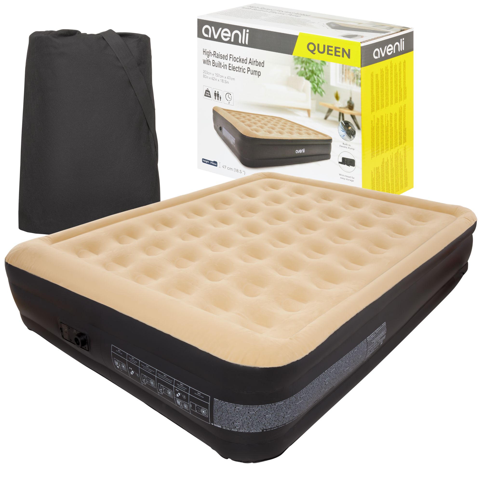 MATERAC DMUCHANY DWUOSOBOWY Z POMPKĄ ELEKTRYCZNA