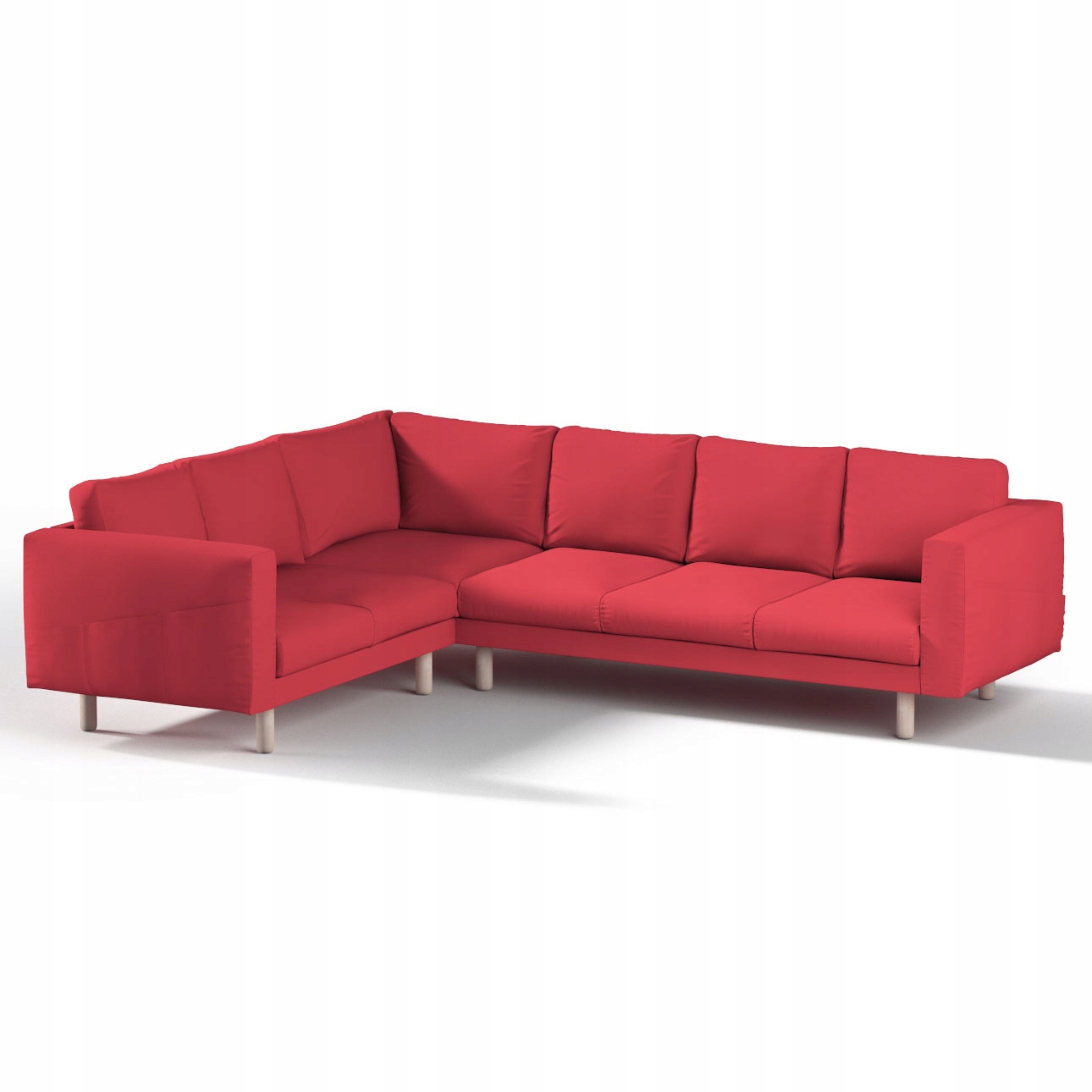 Dekoria potah na rohovou pohovku Norsborg pro 5 osob Ikea, červený