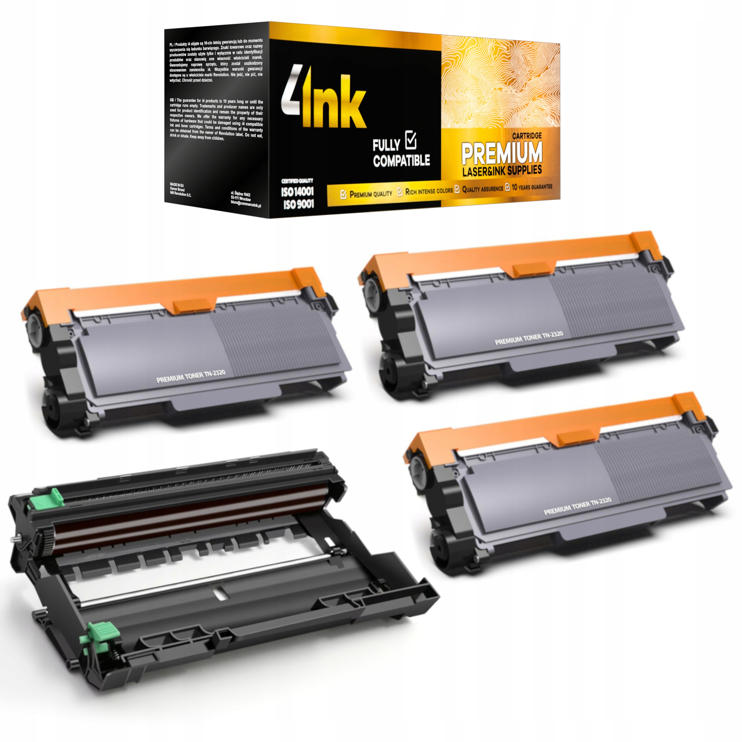 3x Toner TN-2320 XL Buben Pro Brother HL-L2300D MFC-L2700DW DCP-L2520DW