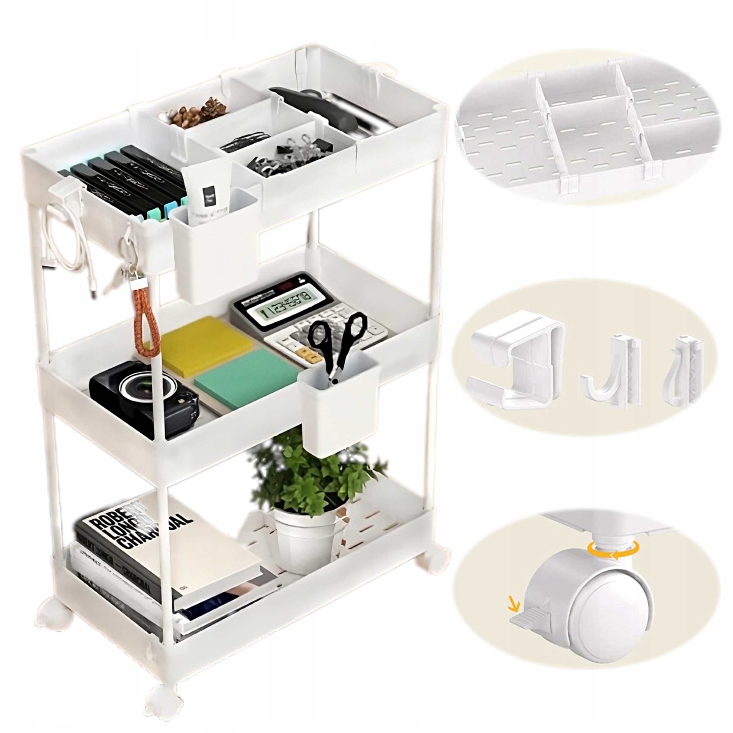 

Wózek Kuchenny Regał Łazienkowy Szafka Na Kółkach