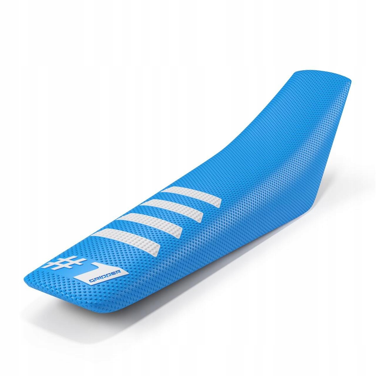 Poťah sedadla OneGripper Ribbed light blue/white