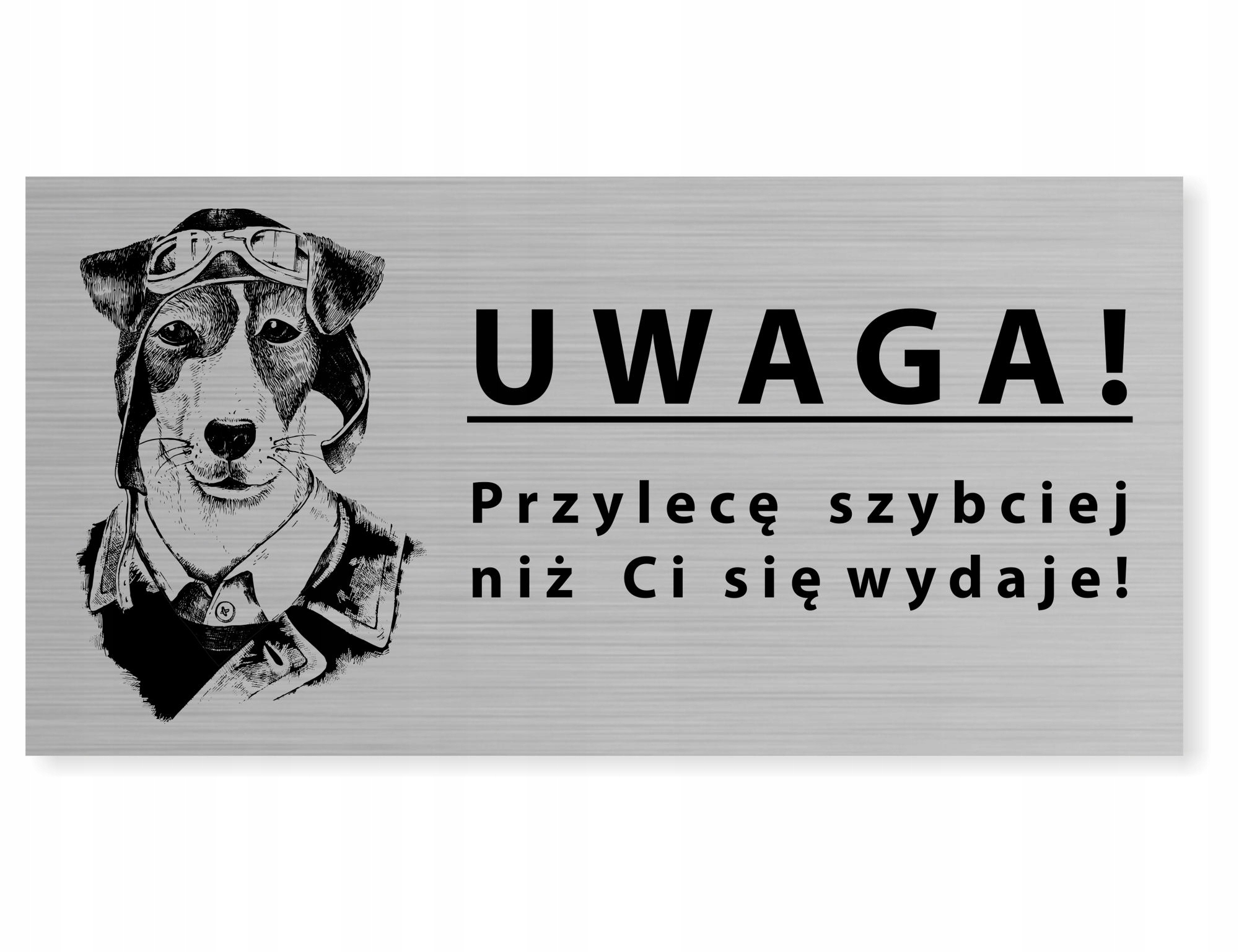 

Tabliczka 20x10 Uwaga Zły Pies Groźny Aluminiowa