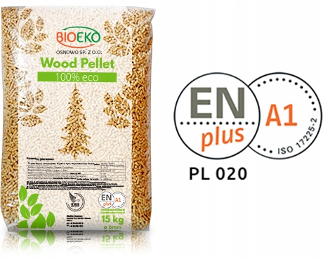 PELLET DRZEWNY 100% CERTYFIKOWANY EN plus A1 15kg