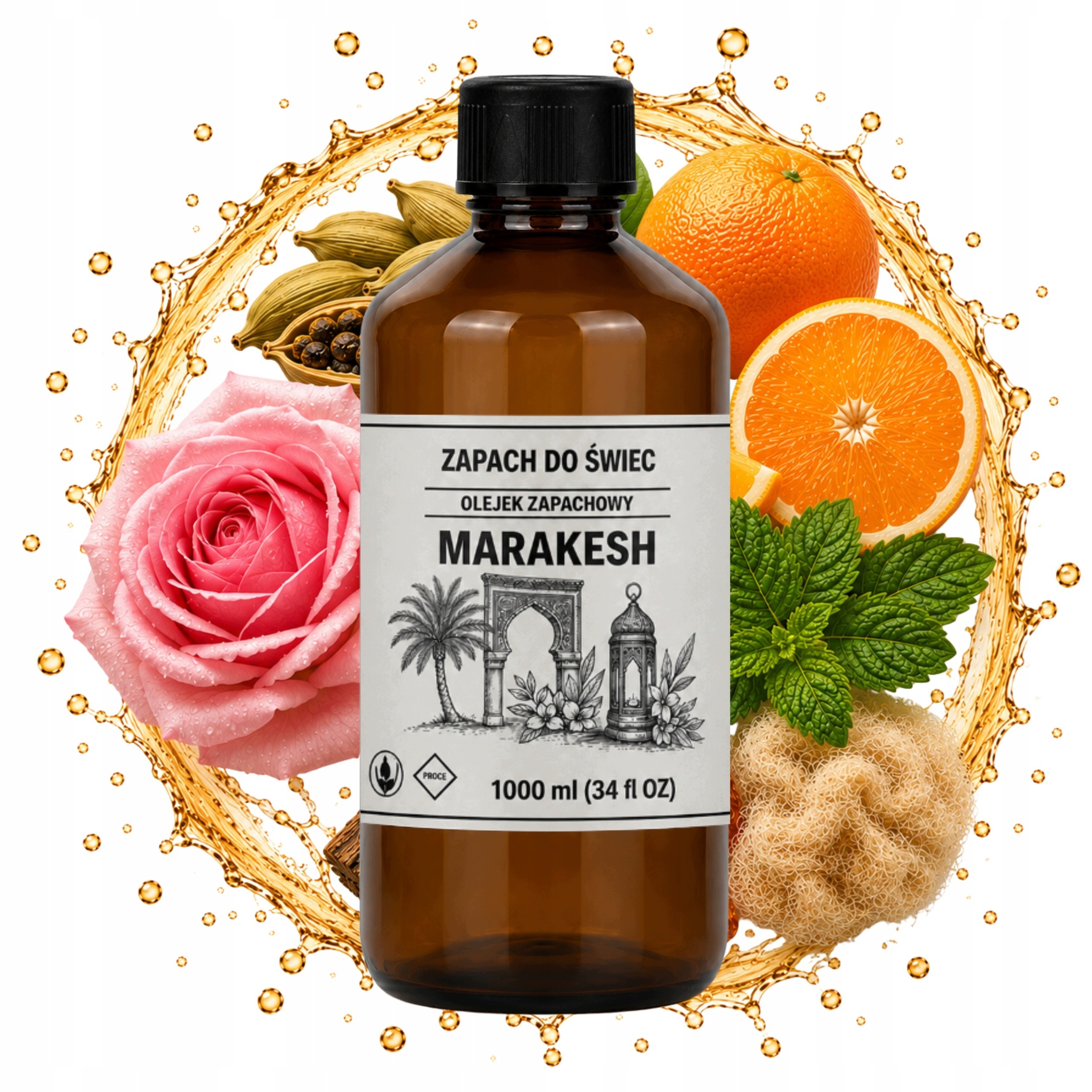 Vůně do svíček Marakesh Arabský Vonný olej Vosk 1000 ml