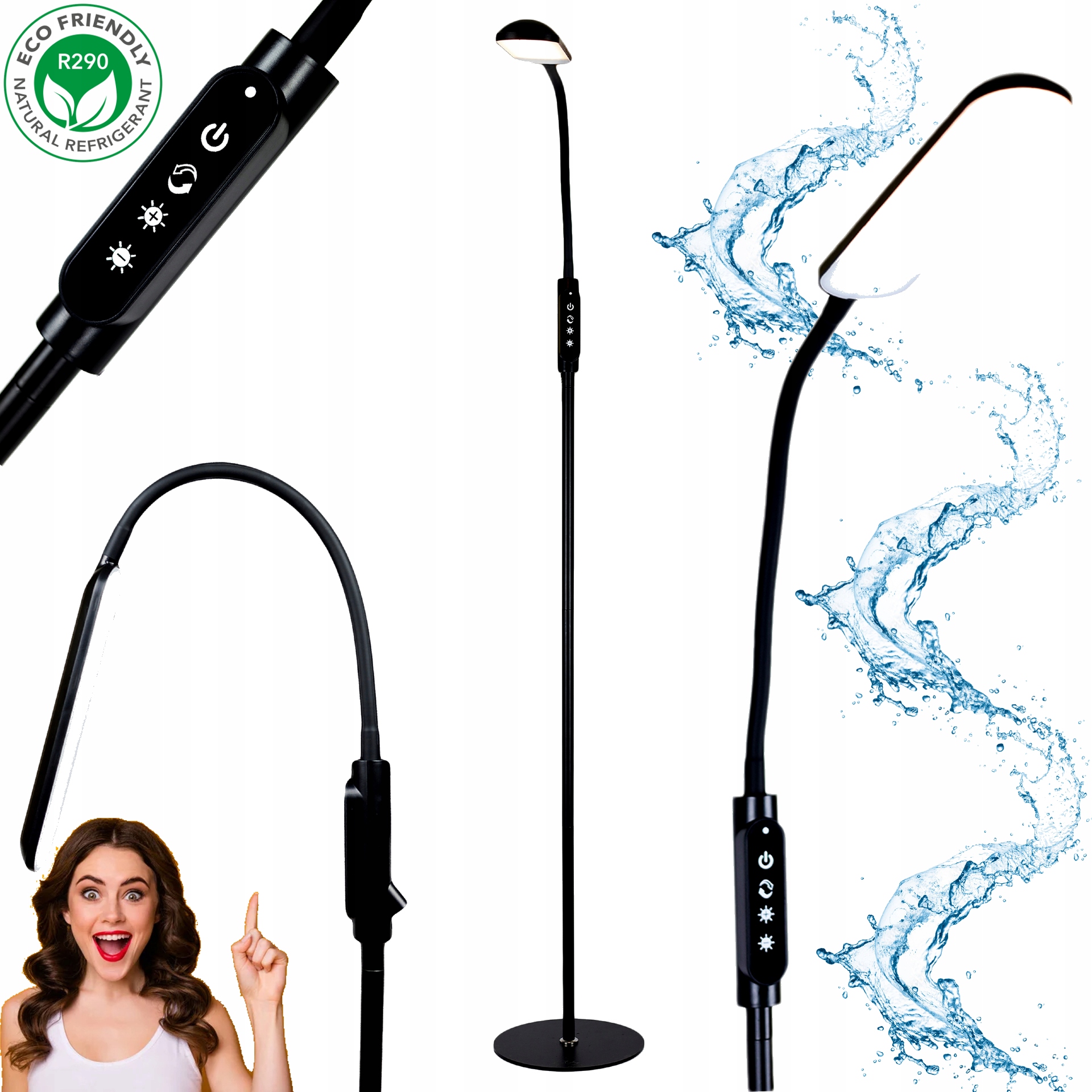 NOWOCZESNA LAMPA 12W stojąca podłogowa LED + pilot LOFT Do Salonu Pokoju