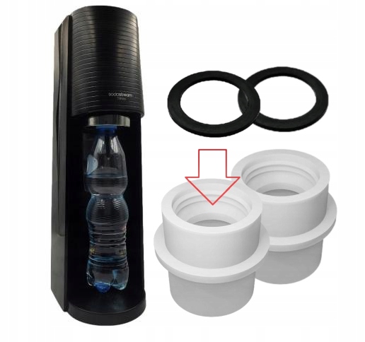 2x PRZEJŚCIÓWKA adapter do SodaStream na butelkę z USZCZELKĄ PRO