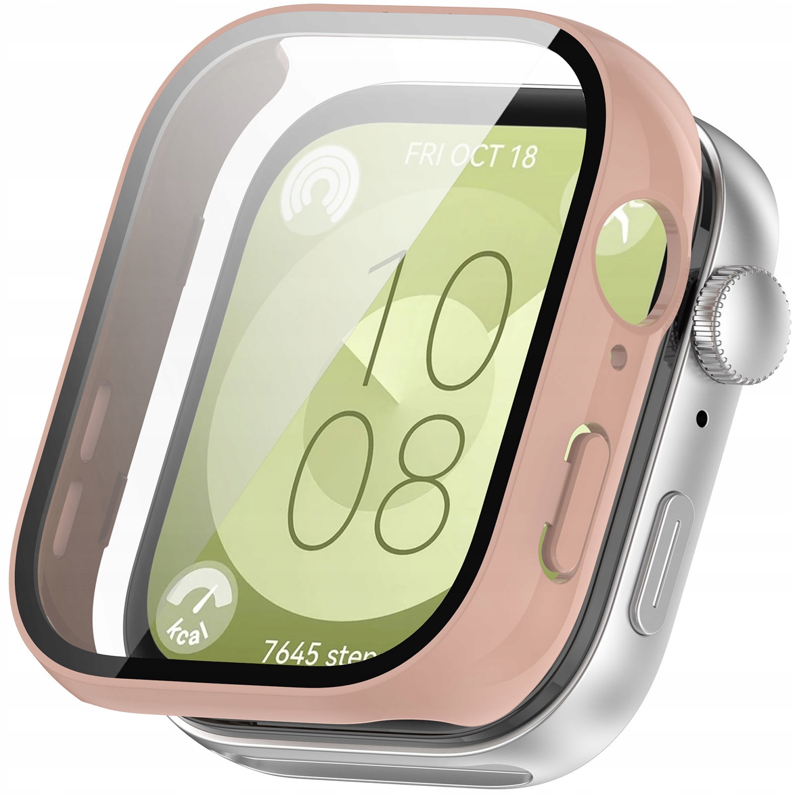 ETUI OCHRONNE + SZKŁO HARTOWANE 2W1 DO HUAWEI WATCH FIT 3 - RÓŻOWY