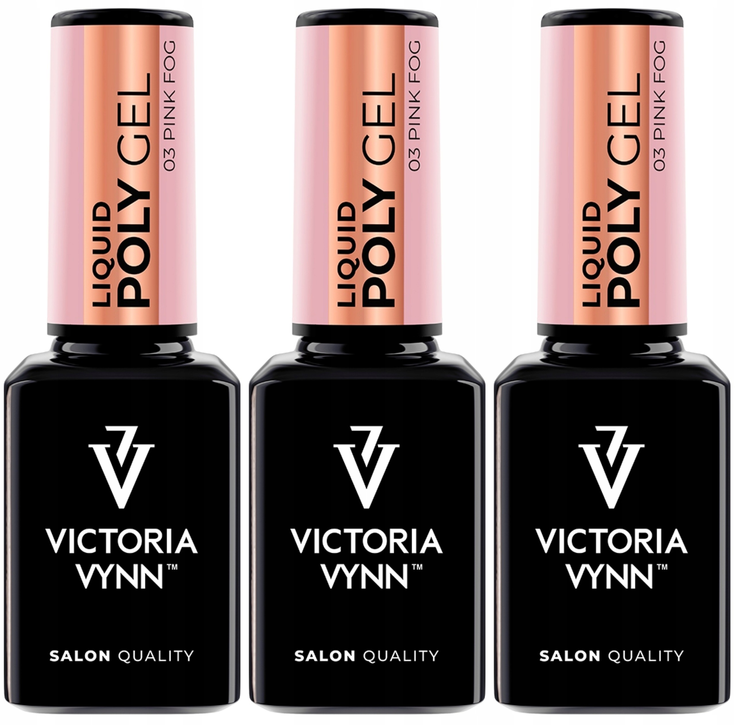 3 x Victoria Vynn Tekutý Poly Gel 03 Pink Mlha, 15 ML