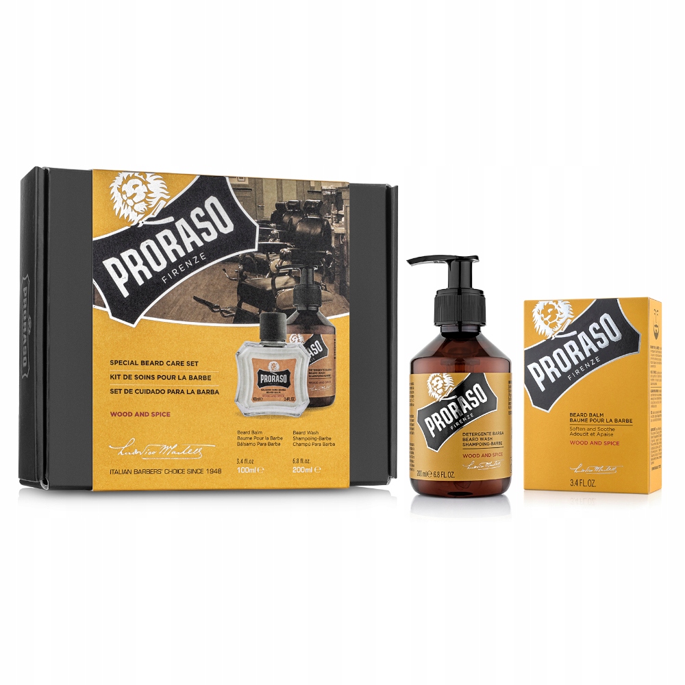 

Proraso Zestaw Do Brody Balsam Szampon Wood Spice