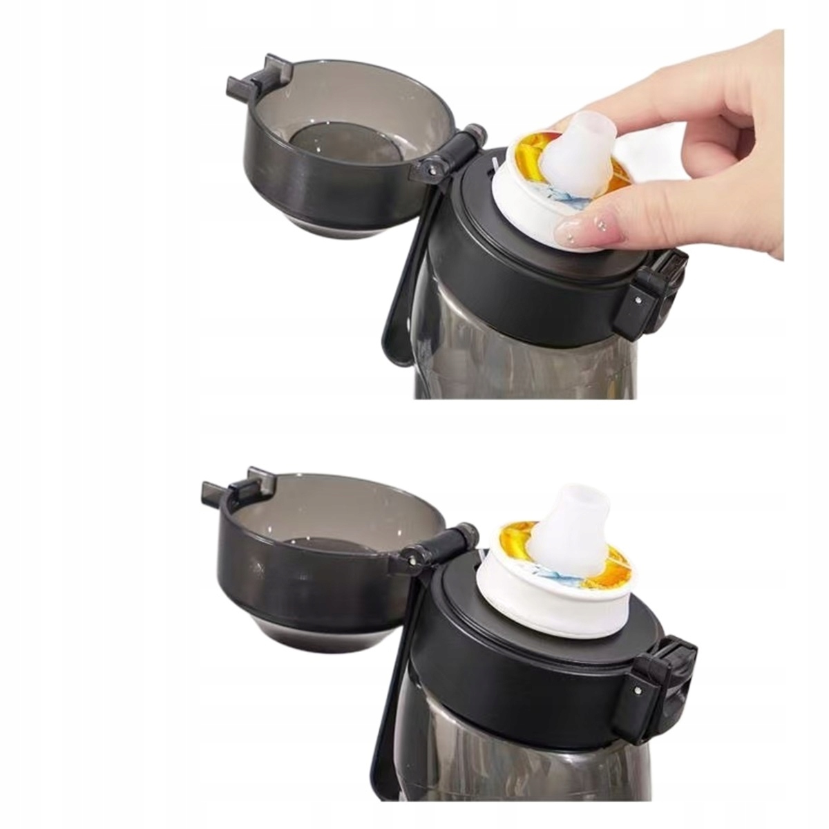 Kubek zapachowy 650ml Przyprawa Butelka Wody -7sztm Wiele smaków czarny