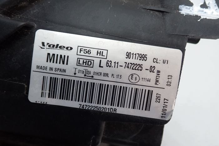 MINI COOPER F56 FULL LED 14- reflektor left light left 7472225-02