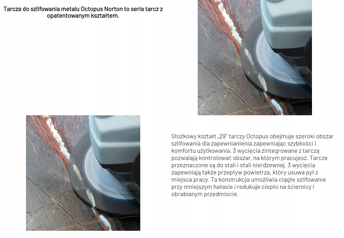 Tarcza do szlifowania NORTON OCTOPUS 125 x 4,0 A36 x10 Marka Norton