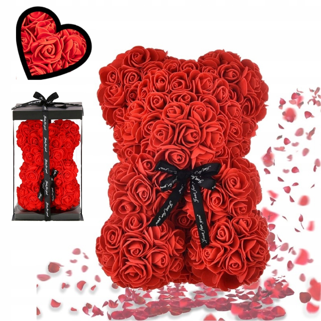 Medvídek S Dárek Valentýnský Mašlička S Mašlí Valentýnský Dárek 25CM Velký