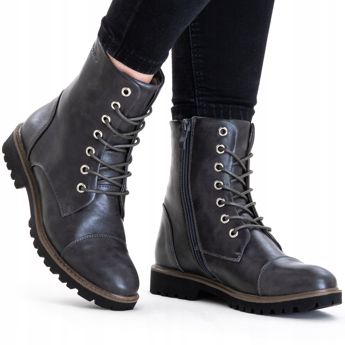 Kotníkové Boty zateplené boty Dezén Podrážky stabilní Úhledné módní Zip Wojtyłko 39