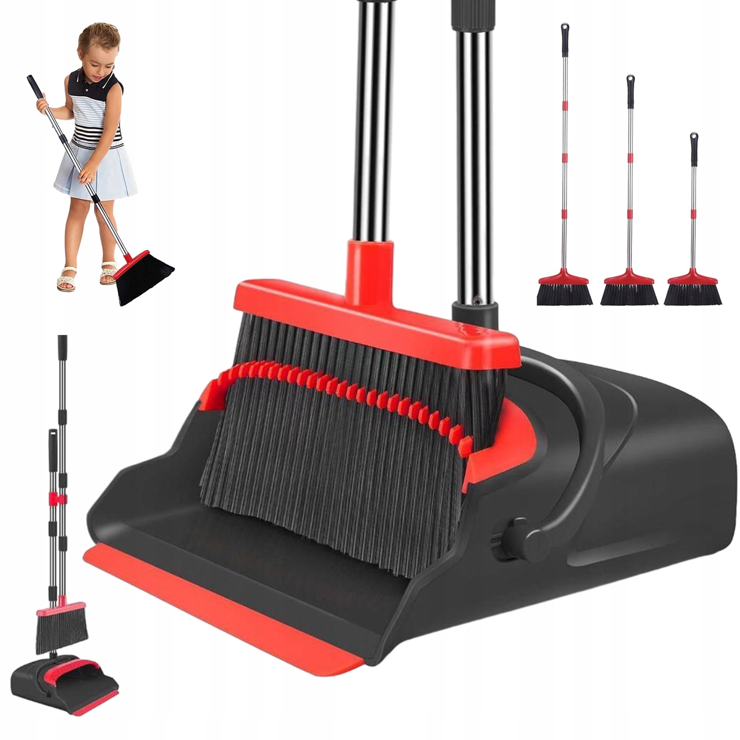 Levně Sada Na Úklid Lopatka Smetáček Skládací Praktická Nastavitelná