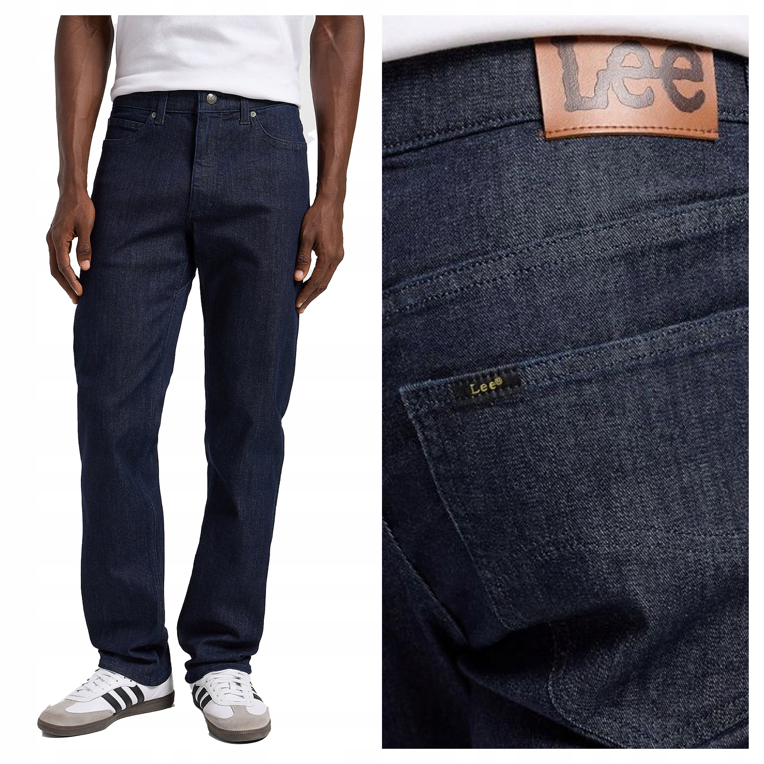 Pánské džínové kalhoty Lee X Straight Fit Jednoduché modré W31 L32