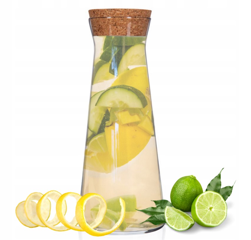 Karafka do soku napojów lemodniady z korkiem TG EMMA 1145 ml