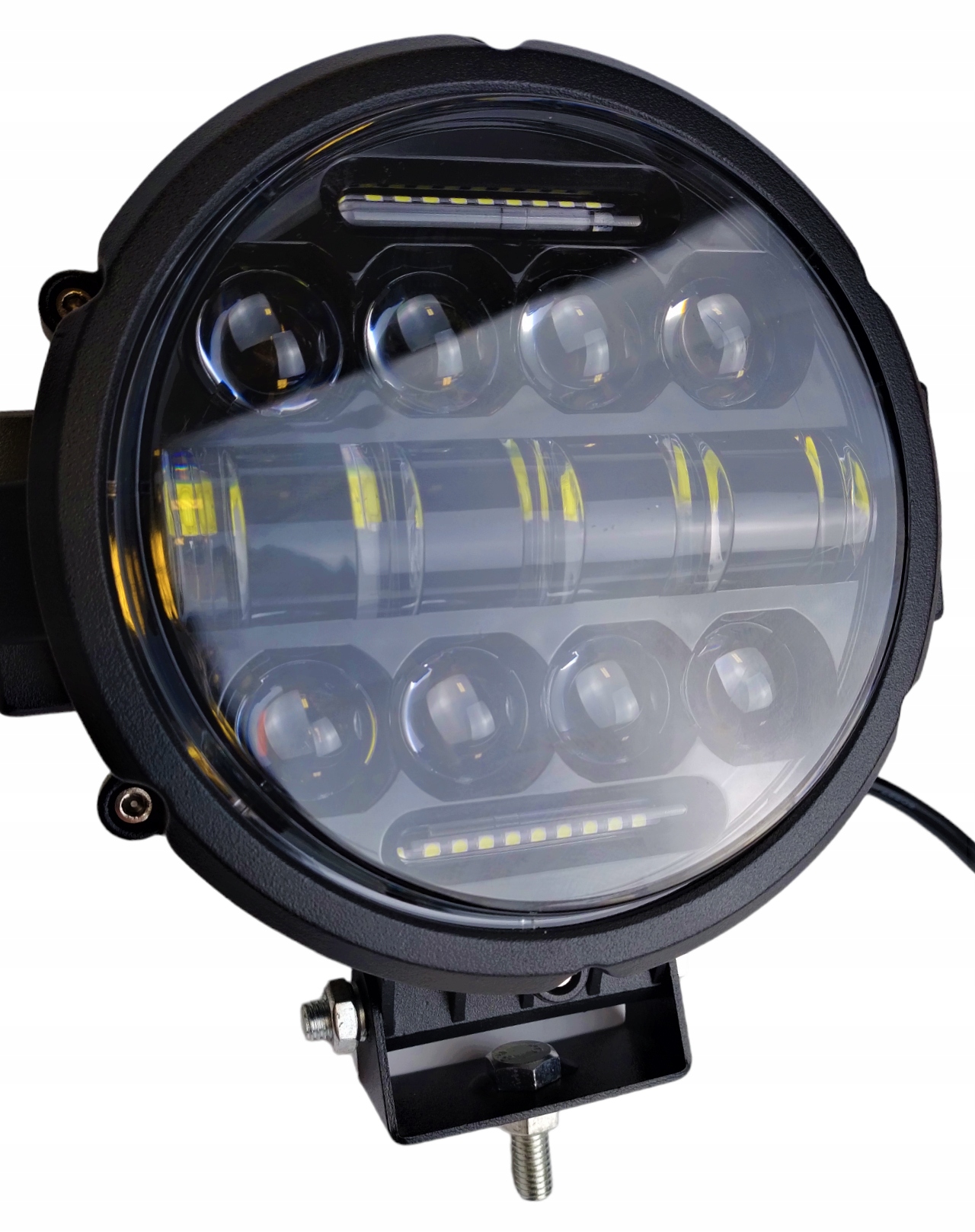 LAMPA ROBOCZA LEDOWA REFLEKTOR LED HALOGEN 80W OKRĄGŁA 2 FUNKCJE ŚWIECENIA Moc 80 W