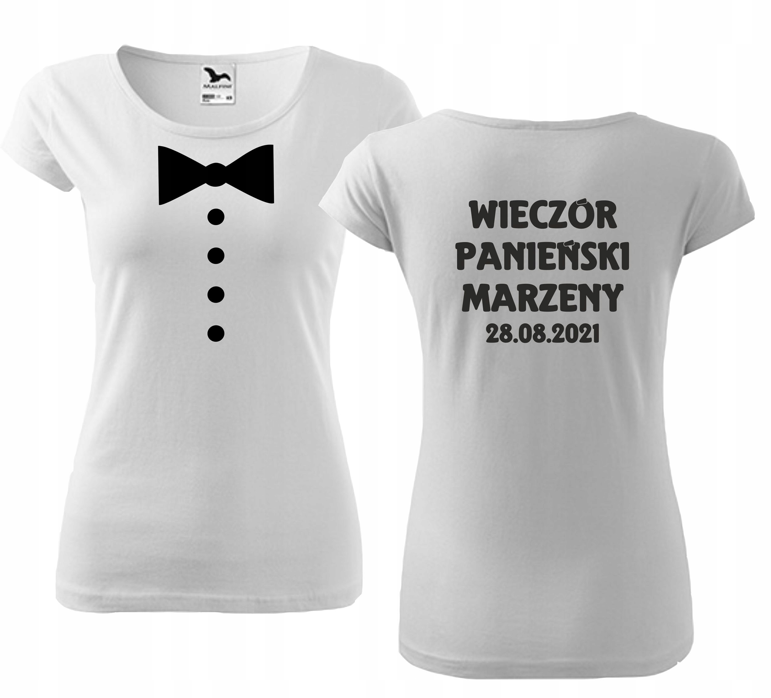 

Koszulka nadruk Wieczór Panieński data imię L