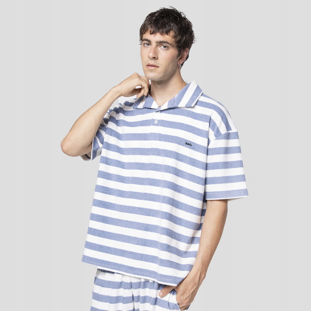 Pánská polokošile Kaotiko Towel Stripe M, vícebarevné, Městské