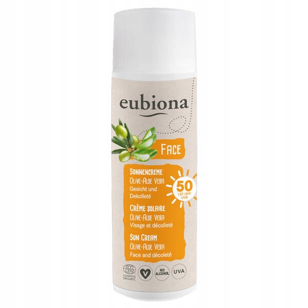 Eubiona Krém na obličej na slunce Spf 50 s olivovým olejem a aloe vera