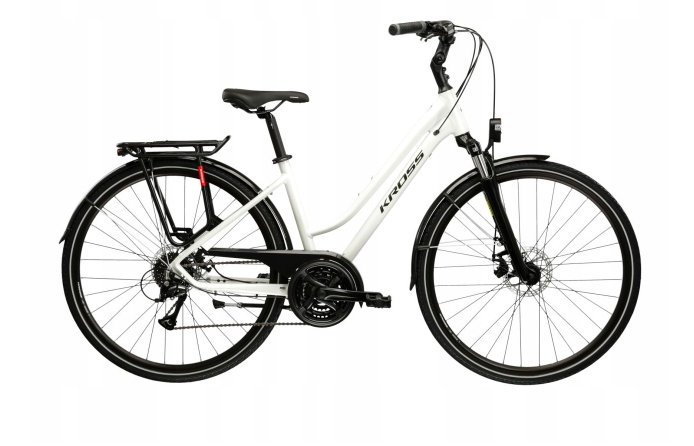Rower Kross Trans 3.0 rama alu 17 cali koło 28 " biały perłowy 2026